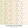 September End Seamless Patterns, Cozy autumn JPEG, Maple and pumpkin pattern, Plaid, Knitted cozy repeating pattern, Digital scrapbook paper