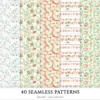 Falling Apples Seamless Patterns, Cozy autumn JPEG, Apples pattern, Pie, Leaves, Apple Gingham repeating pattern, Digital scrapbook paper