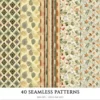 Autumn Gallery Seamless Patterns, Chic fall JPEG, Botanical pattern, Pumpkin, Falling leaves repeating pattern, Digital scrapbook paper