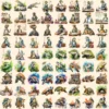 Reptiles Watercolor Clipart Bundle - 705+ transparent PNG, Lizard beast illustrations, Textured reptile png, Commercial use,Digital download
