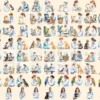Veterinary Watercolor Clipart Bundle - 600+ transparent PNG, Veterinary care illustrations, Pet health png, Commercial use, Digital download