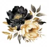 23 High-Quality Black Gold Peony Clipart - Black gold peony digital watercolor JPG instant download for commercial use - Digital download23 High-Quality Black Gold Peony Clipart - Black gold peony digital watercolor JPG instant download for commercial use - Digital download