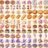 French Pastries Watercolor Clipart Bundle - 895+ transparent PNG, Elegant dessert graphics, Pastry images, Commercial use, Digital download