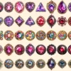 Gem Buttons Watercolor Clipart Bundle - 343+ transparent PNG, Shimmering gem button png, Decorative art, Commercial use, Digital download