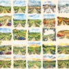 Vineyards Watercolor Clipart Bundle - 233+ transparent PNG, Rustic vineyard landscapes, Wine decor images, Commercial use, Digital download