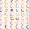 Heavenly Moons Watercolor Clipart Bundle - 389+ transparent PNG, Mystical night graphics, Ethereal moon art, Commercial use,Digital download