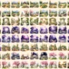 Garden Benches Watercolor Clipart Bundle - 603+ transparent PNG, lovely garden graphics, Rustic outdoor png, Commercial use,Digital download