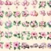 Pink Safari Watercolor Clipart Bundle - 290+ transparent PNG, Delicate nature graphics, Pink wildlife art, Commercial use, Digital download