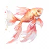 20 High-Quality Baby Pink Koi Fish Clipart - Koi fish digital watercolor JPG instant download for commercial use - Digital download