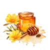20 High-Quality Honey Clipart - Honey bee digital watercolor JPG instant download for commercial use - Digital download