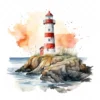 20 High-Quality Lighthouses Clipart - Lighthouses digital watercolor JPG instant download for commercial use - Digital download