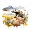20 High-Quality Honey Badger Clipart - Honey badger digital watercolor JPG instant download for commercial use - Digital download