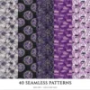 Haunted Masquerade Seamless Patterns, Spooky halloween JPEG, Gothic rose pattern, Raven, Skulls repeating pattern, Digital scrapbook paper