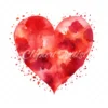 20 High-Quality Red Heart Clipart - Red heart digital watercolor JPG instant download for commercial use - Digital download