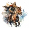 20 High-Quality Riding Vikings Clipart - Riding vikings digital watercolor JPG instant download for commercial use - Digital download