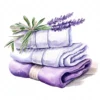 20 High-Quality Lavender Towels Clipart - Lavender towels digital watercolor JPG instant download for commercial use - Digital download