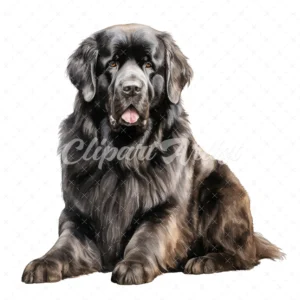 20 High-Quality Newfoundland Clipart - Newfoundland digital watercolor JPG instant download for commercial use - Digital download