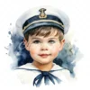 20 High-Quality Sailor Boy Clipart - Sailor boy digital watercolor JPG instant download for commercial use - Digital download