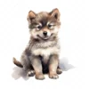 20 High-Quality Fluffy Sitting Dogs Clipart - Fluffy dogs digital watercolor JPG instant download for commercial use - Digital download