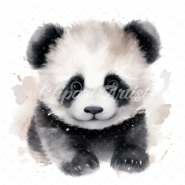 20 High-Quality Baby Panda Portrait Clipart - Panda Portrait digital watercolor JPG instant download or commercial use - Digital download