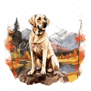 20 High-Quality Labrador Clipart - Labrador dog digital watercolor JPG instant download for commercial use - Digital download
