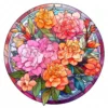 20 High-Quality Flowers Stained Glass Clipart - Bouquet flower digital watercolor JPG instant download for commercial use - Digital download