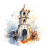 20 High-Quality Bell Tower Clipart - Bell tower digital watercolor JPG instant download for commercial use - Digital download