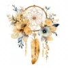 20 High-Quality Boho Dreamcatcher Clipart - Boho dreamcatcher digital watercolor JPG instant download for commercial use - Digital download