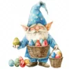 20 High-Quality Gnome With Easter Clipart - Easter gnome digital watercolor JPG instant download for commercial use - Digital download