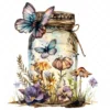 20 High-Quality Fairy Jars Clipart - Fairy jars digital watercolor JPG instant download for commercial use - Digital download