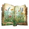 20 High-Quality Forgotten Book Clipart - Forgotten book digital watercolor JPG instant download for commercial use - Digital download