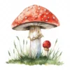 20 High-Quality Clipart - Toadstool digital watercolor JPG instant download for commercial use - Digital download