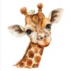 20 High-Quality Cute Giraffe Portrait Clipart - Cute giraffe digital watercolor JPG instant download for commercial use - Digital download
