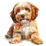 20 High-Quality Cockapoo Portrait Clipart - Cockapoo portrait digital watercolor JPG instant download for commercial use - Digital download