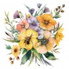20 High-Quality Bouquet of Flowers Clipart - Bouquet of flower digital watercolor JPG instant download for commercial use - Digital download