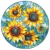 20 High-Quality Stained Glass Sunflowers Clipart - Sunflowers digital watercolor JPG instant download for commercial use - Digital download