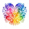 20 High-Quality Rainbow Mehndi Clipart - Rainbow mehndi digital watercolor JPG instant download for commercial use - Digital download