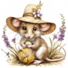 21 High-Quality Cute Spring Mouse with Ball Clipart -Cute mouse digital watercolor JPG instant download for commercial use -Digital download