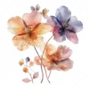 20 High-Quality Abstract Flower Clipart -Vivid abstract flower digital watercolor JPG instant download for commercial use - Digital download