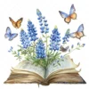 21 High-Quality Bluebonnet Floral Book Clipart - Floral book digital watercolor JPG instant download for commercial use - Digital download