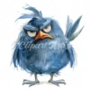 21 High-Quality Cute Grumpy Birds Clipart - Cute grumpy birds digital watercolor JPG instant download for commercial use - Digital download