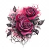 20 High-Quality Gothic Roses Boutique Clipart - Gothic roses digital watercolor JPG instant download for commercial use - Digital download