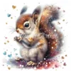 24 High-Quality Cute Baby Squirrel Clipart - Cute baby squirrel digital watercolor JPG instant download for commercial use -Digital download