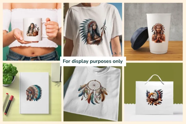 Native America (P-2) PNG Clipart Collection - 57 PNG, Cultural illustrations, Traditional graphics, Commercial use, Digital download