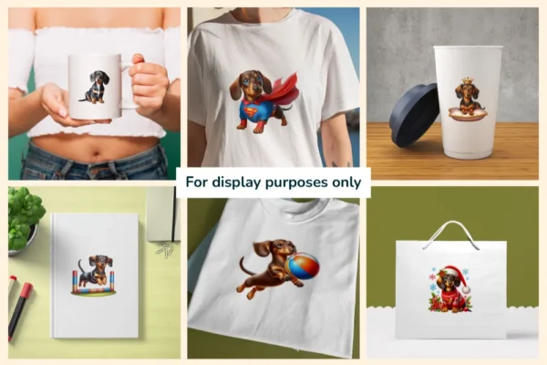 Dachshund PNG Clipart Collection - 28 PNG, Lovable puppy illustrations, Charming dog pet graphics, Commercial use, Digital download
