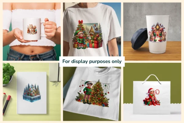 Christmas Elves PNG Clipart Collection - 37 PNG, Holiday elf illustrations, Festive season printables, Commercial use, Digital download