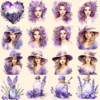 Lavenders Watercolor Clipart Bundle - 160+ transparent PNG, PNG of Tranquil summer lavender joy, Lavenders Commercial use, Digital download