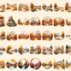 Autumn Landscapes Clipart Bundle - 300+ transparent PNG, Fall landscape clipart, Seasonal scenery graphics, Commercial use, Digital download