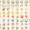 Wedding Flowers Watercolor Clipart Bundle - 545+ transparent PNG, Floral wedding elements, Bride's bouquet, Commercial use, Digital download