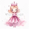 30 High-Quality Princess Clipart JPG - Pink princess digital clipart JPG instant download for commercial use - Digital Download